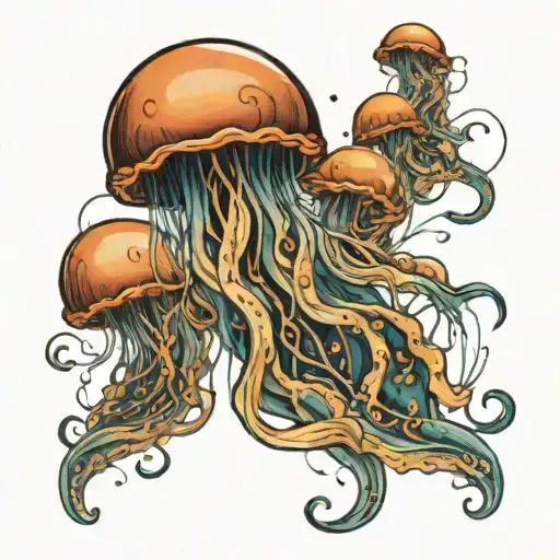 Jellyfish Swimming In Space