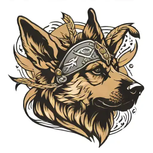 German Shepherd Roman Warrior