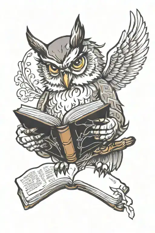 Owl Reading Book