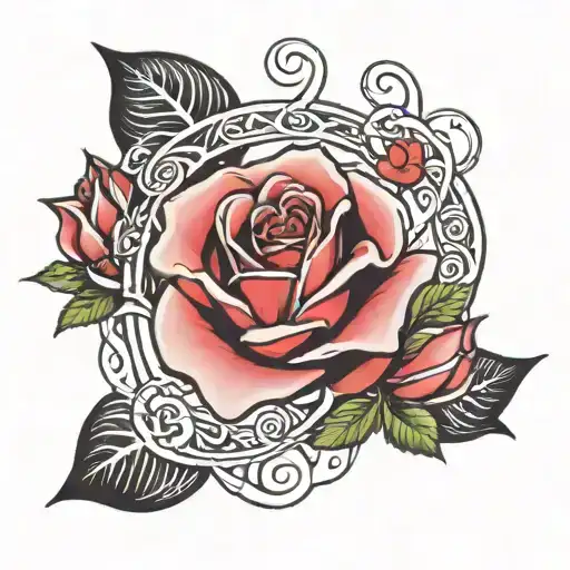 Rose And Infinity Symbol