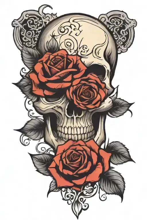 Skull And Rose