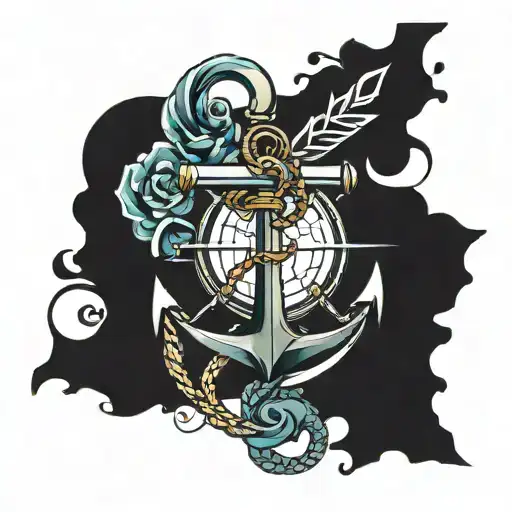 Navy Anchor And Compus World Travel