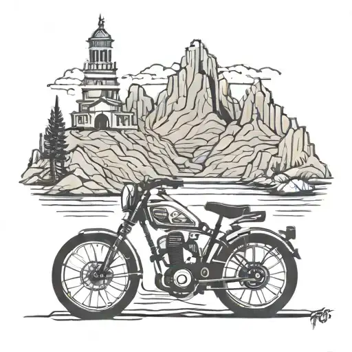 Greek Inspired Tatto With A Mountain Bike