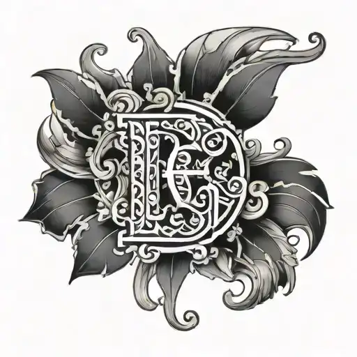 Can You Create A Tattoo With Letter E And That Letter E Should Have Thrishul Symbol