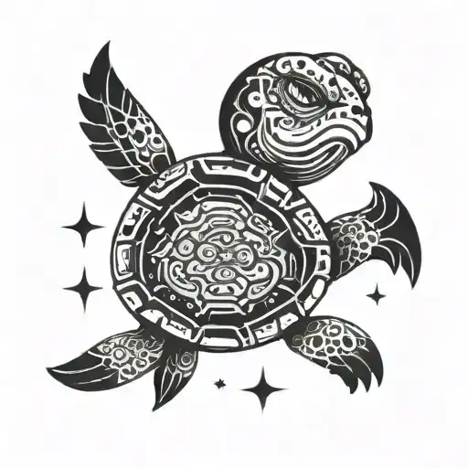 Turtle In Space Surrounded