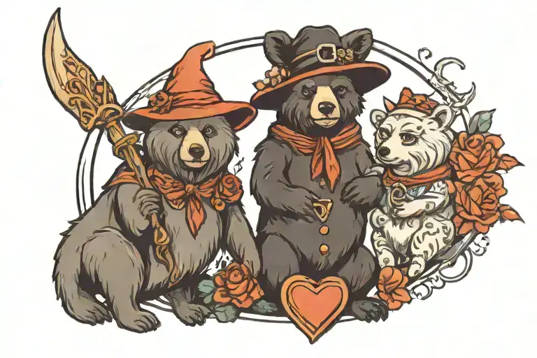Soulmate Bear And Witch