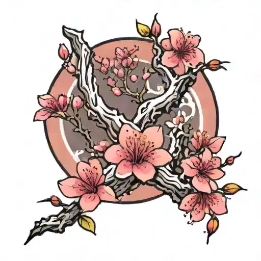 Cherry Blossom Tree And Tempe