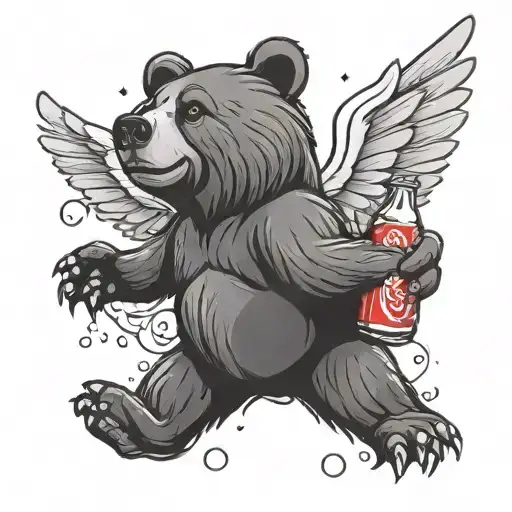 Coca Cola Bear With Wings