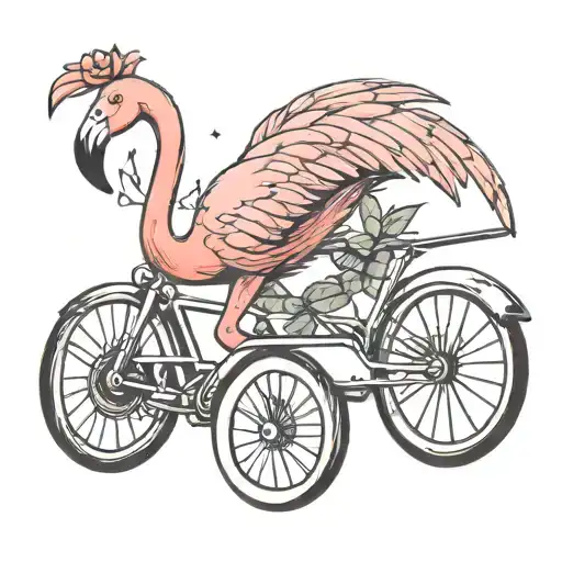 Flamingo On Tricycle