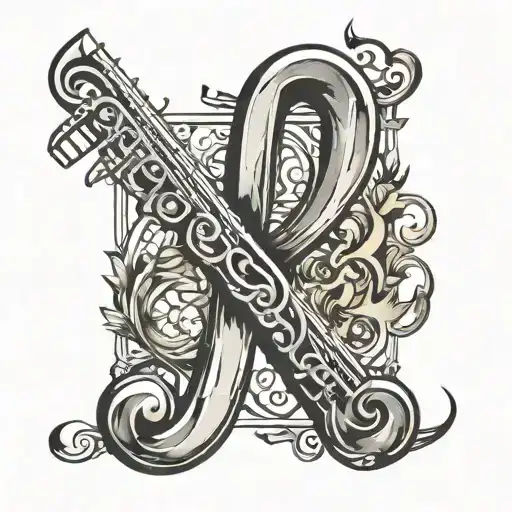 Letter S And Music Notes Intertwined