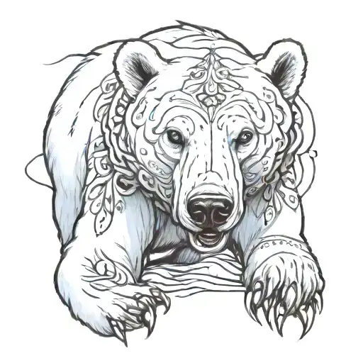 Polar Bear Lain Realistic