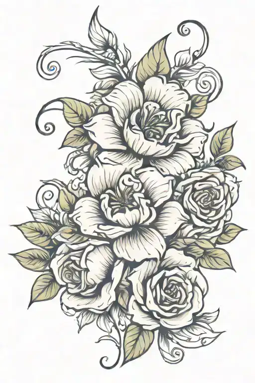 Hip To Ankle Flowers Wrapped