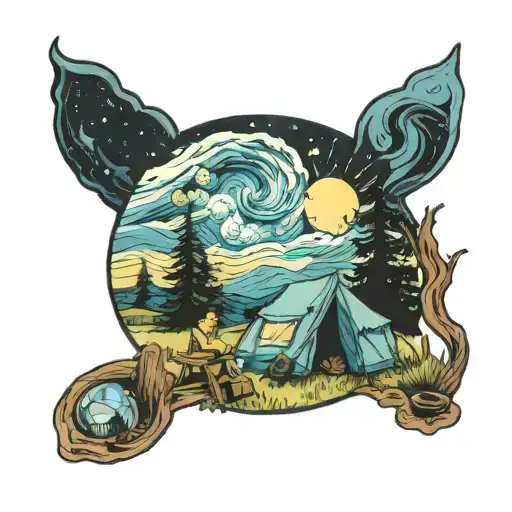 Van Gogh Camping Scene