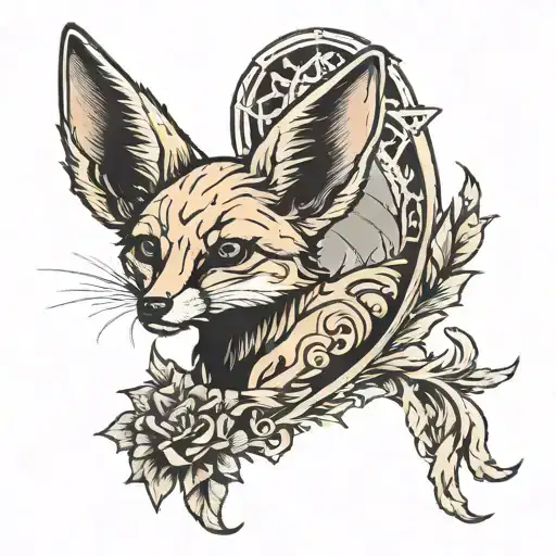 Antipossession Symbol And Fennec Fox