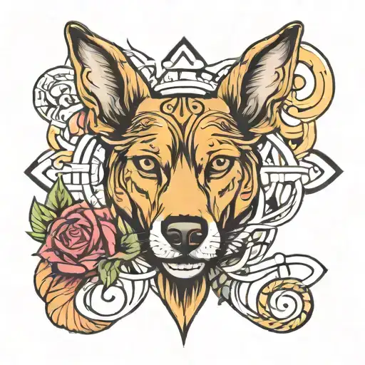 Infinity Symbol And Dog Face Surrounded