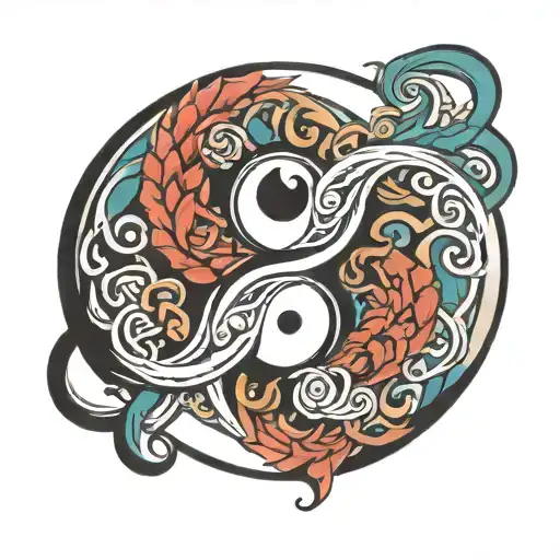 Ying And Yang Infinity Symbol Intertwined