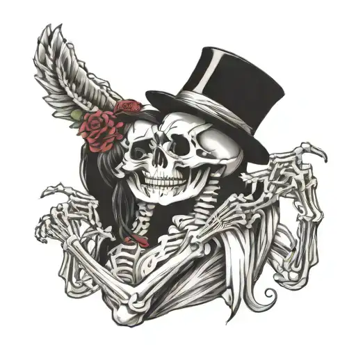 Skeleton Making Out With Skeleton