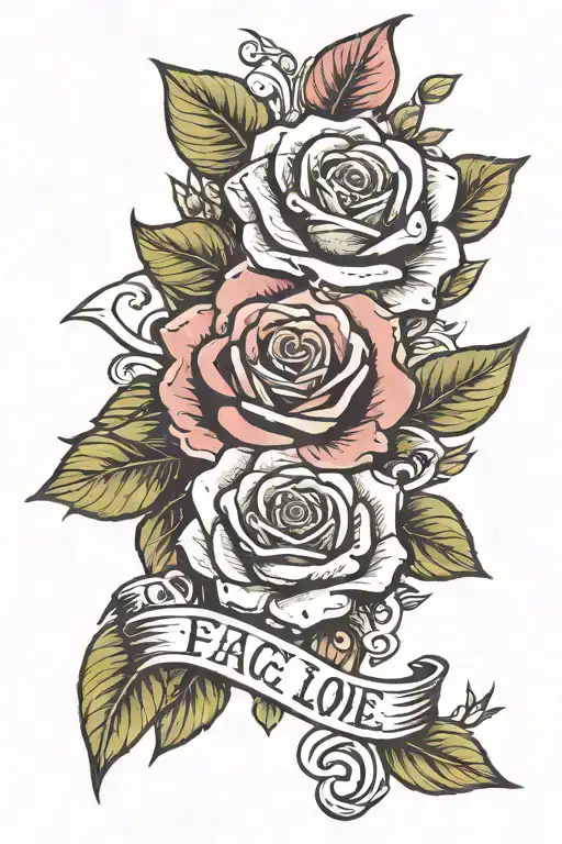 Peace Rose Love Faith Written