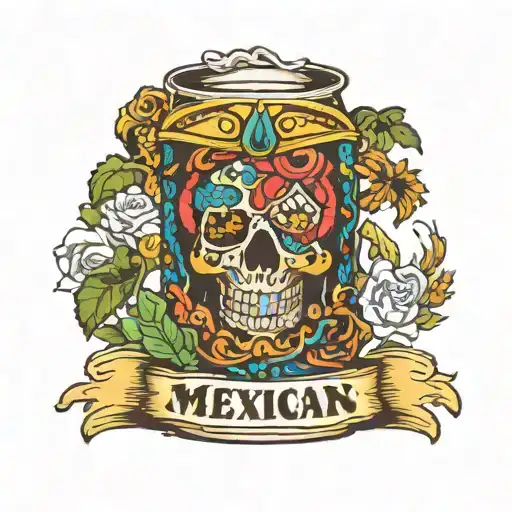 Mexican Beer Can With The Name Wat3r