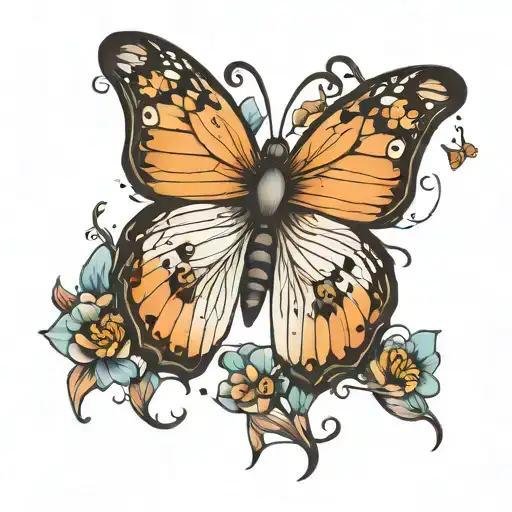 Semicolon Butterfly Minimalist