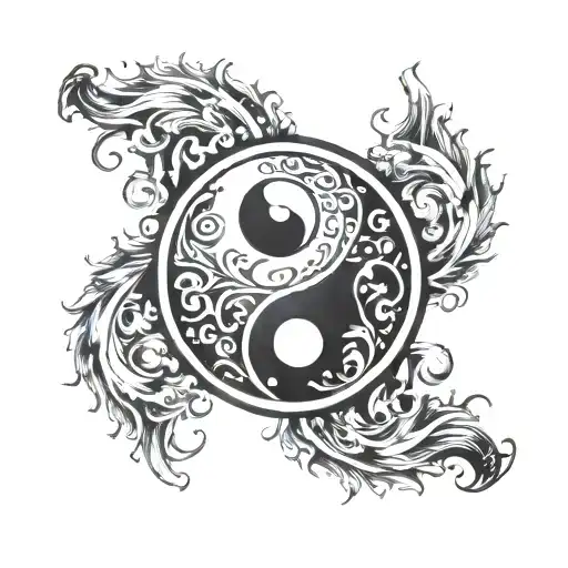 Mandella Ying Yang Symbol
