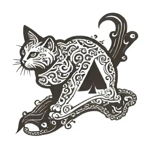 Ace Of Spades With Cat