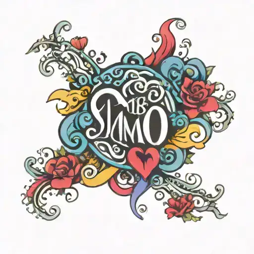 Property Of Mumbo With Little Hearts Around The Name And Curly Designs