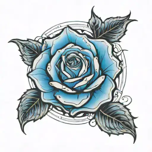 Blue Rose In Maze