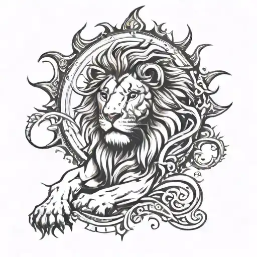 Sun Rays Around The Lion