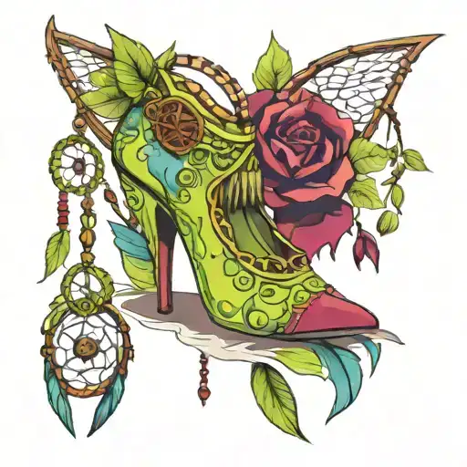 Dream Catcher High Heel Dolphin Pickle Lime Wine