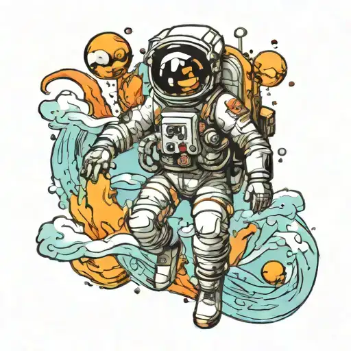 Astronaut Under Water