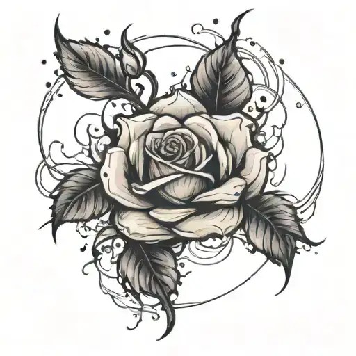 Rose Growing Through A Forest Fire