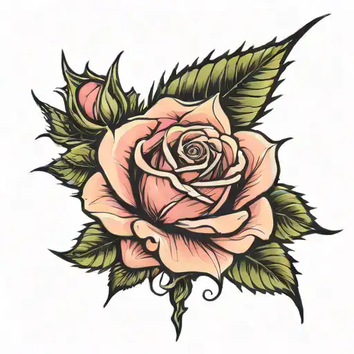 Rose With Thorn Crown