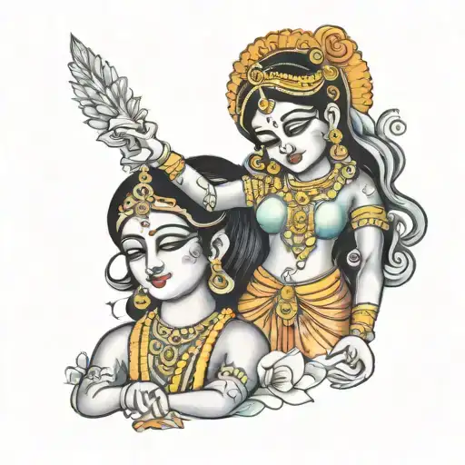 Radha And Krishna Love Each Other