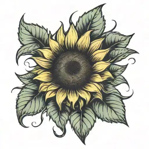 Sunflower With Sheila Going Down The Stem