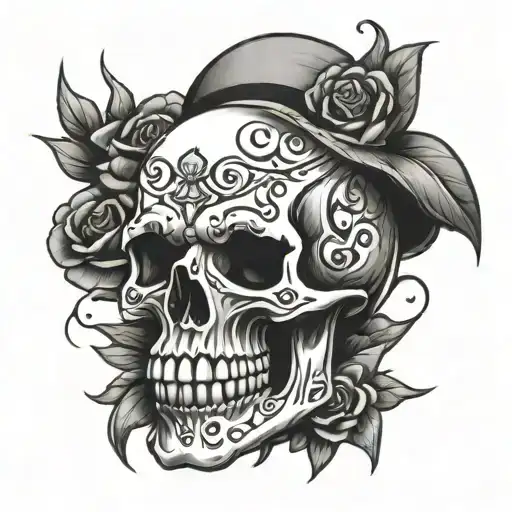 Easy To Draw Skull Tattoo Design
