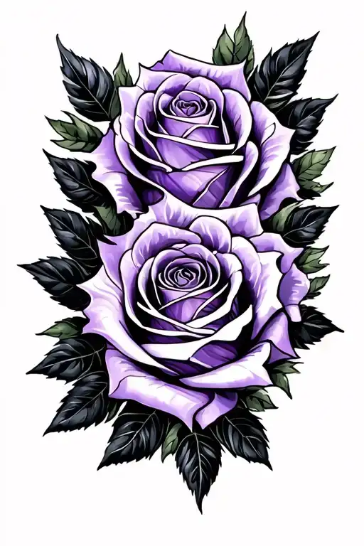 Purple And Black Roses