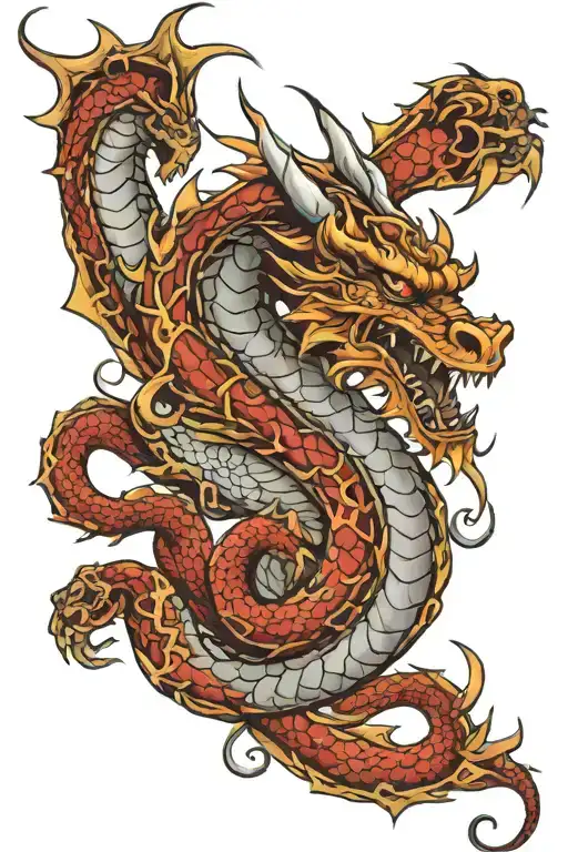 Dragon With Gemini Theme