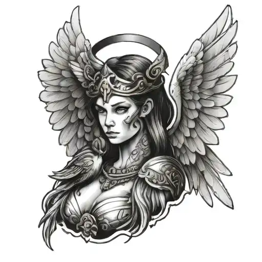 Female Guardian Angel Armored