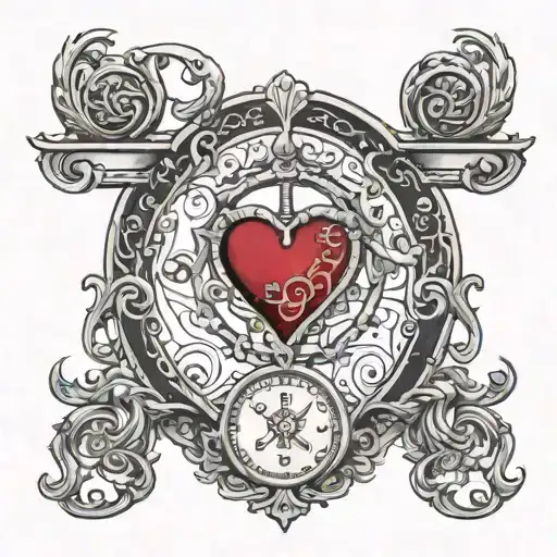 Scales With A Scroll On One Side And A Heart On The Other