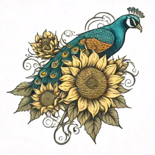 Peacock Sunflower