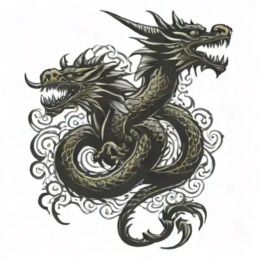 Dragon Tattoo That Start On The Forearm And End On The Chest