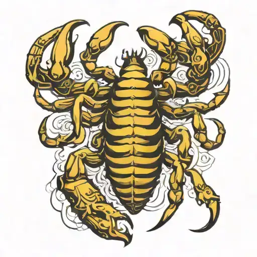 Scorpion On Chest On Both Sides