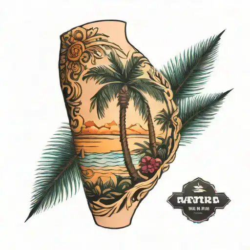 Palm Tree Bicep Sleeve
