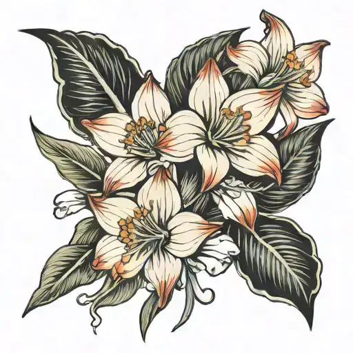 Word Bloom As Stem Of Amaryllis