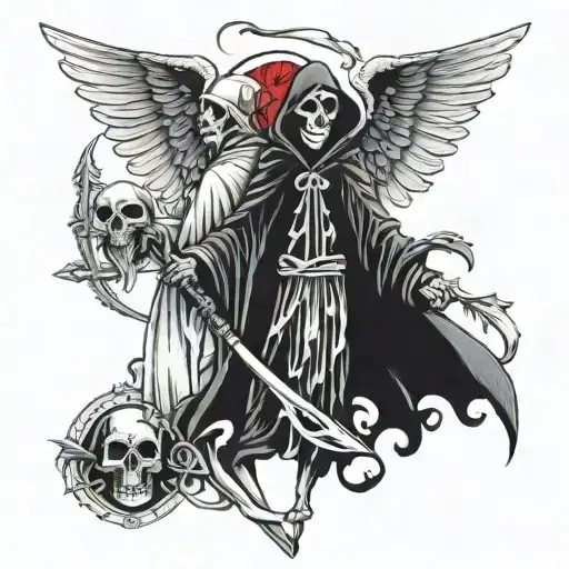 Grim Reaper And Angel Of Death