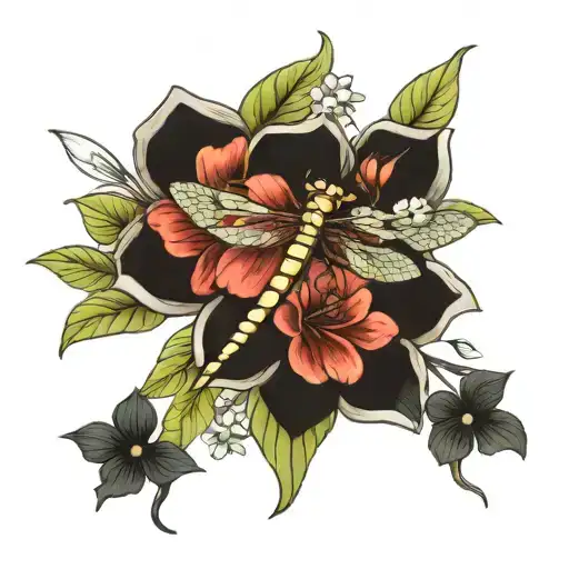 Dragonfly Gardenias And Diamonds