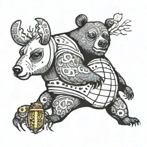 A Bear And A Beetle Together