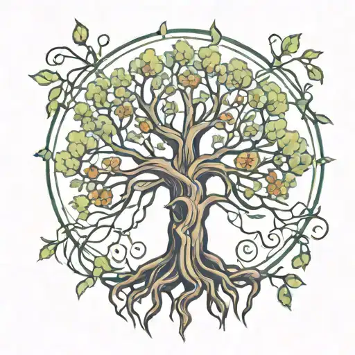 Tree Tatoo From Hand To Arm