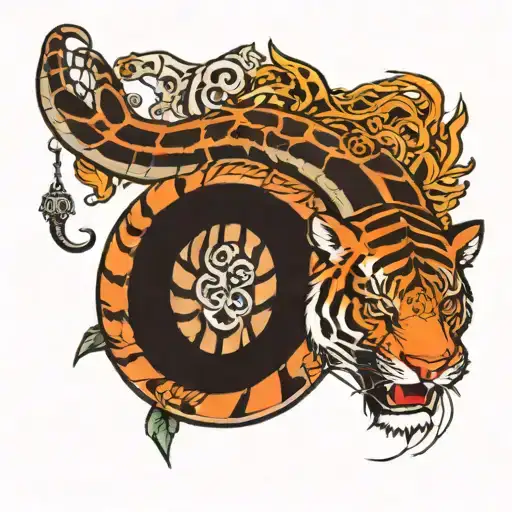 Snake With Tiger